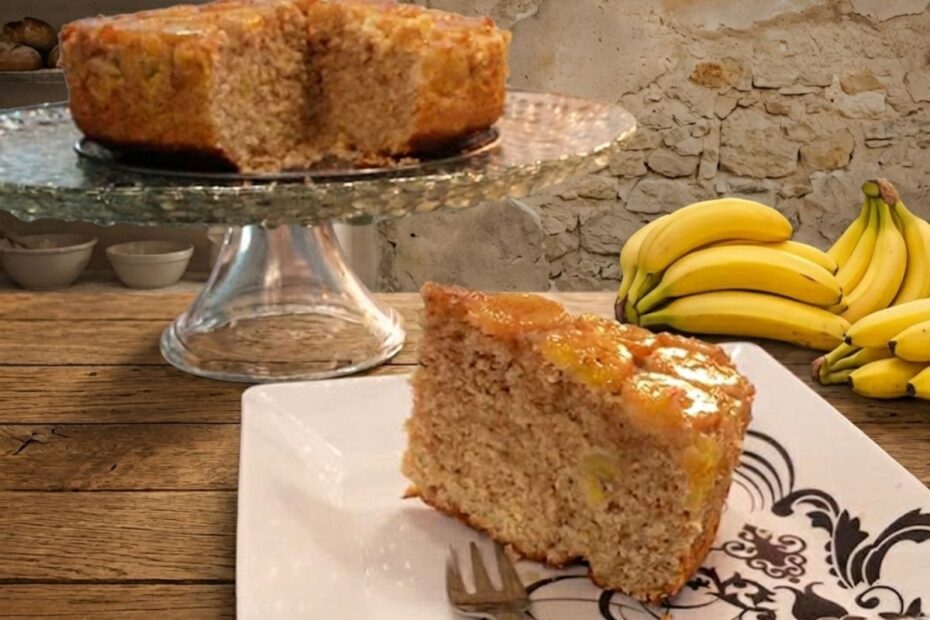Bolo de banana integral sem glúten