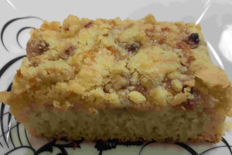 Cuca Alemã de banana sem glúten