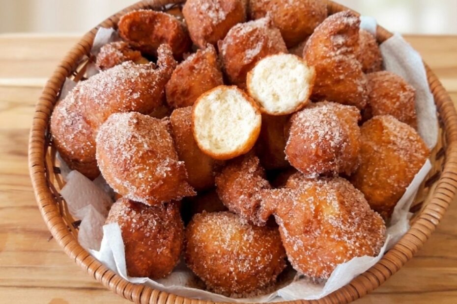 Bolinho de chuva sem glúten com banana