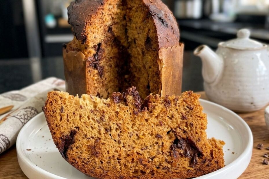 Panetone de chocolate vegano e sem glúten