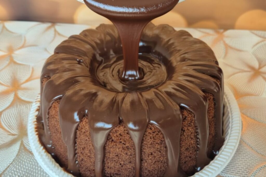 🍫 Bolo Caseirinho de Chocolate com Cobertura de Brigadeiro