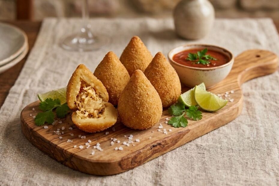 Coxinha de frango sem glúten